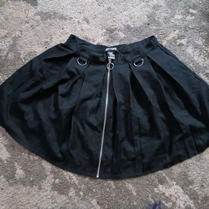 Black Hot topic zip up skirt